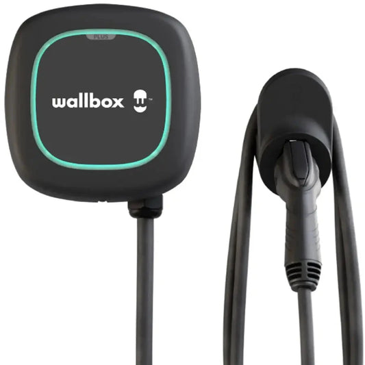 Wallbox - Cable Pulsar Plus J1772 Level 2 Hardwired Electric Vehicle (EV) Charger up to 48A - 25' - Black