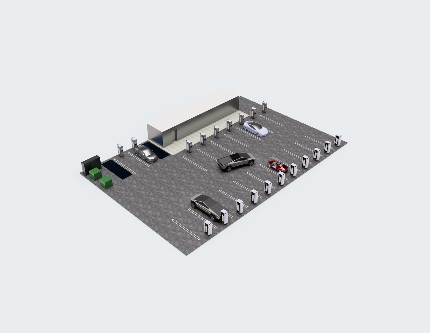 EV Charging Site – 3D Design & Visualization Service