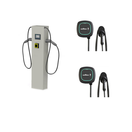 Electric Vehicle Charging Bundle: PayEnergy Stand + Wallbox Charger