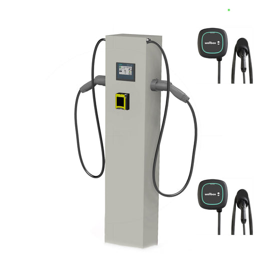 Electric Vehicle Charging Bundle: PayEnergy Stand + Wallbox Charger
