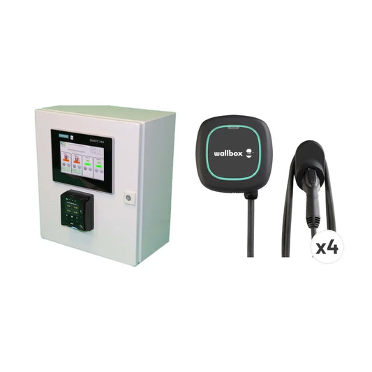 Dual EV Charging Bundle: PayEnergy Wall mount Paycenter + Cable Pulsar Plus EV Charger