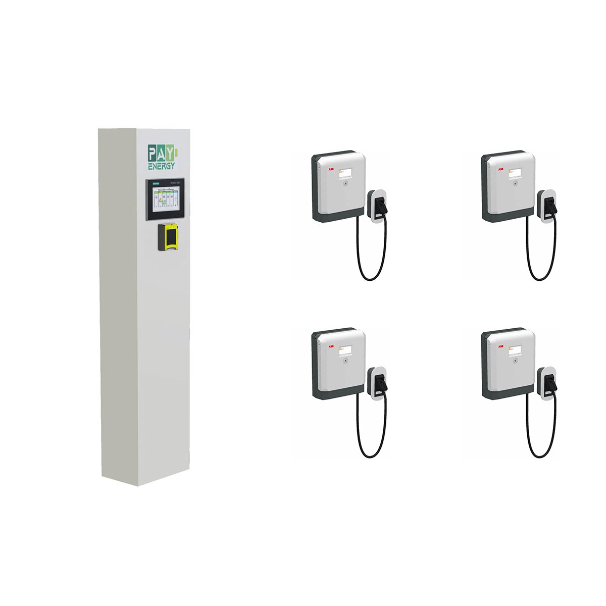Energy Charging Bundle: PE 250 Pay Stand & ABB Terra Wall Charger