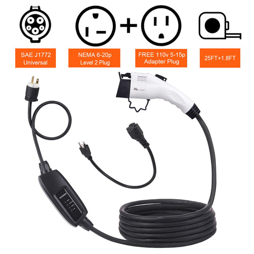 DUOSIDA Level 2 EV Charger Station-240V, 16A, NEMA 6-20