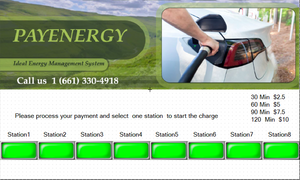 PE102 Centralized Level 2 Charger  8 unit Pay Stand